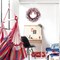18-inch Patriotic Red, White, and Blue Berries Leaves Wreath for Front Door